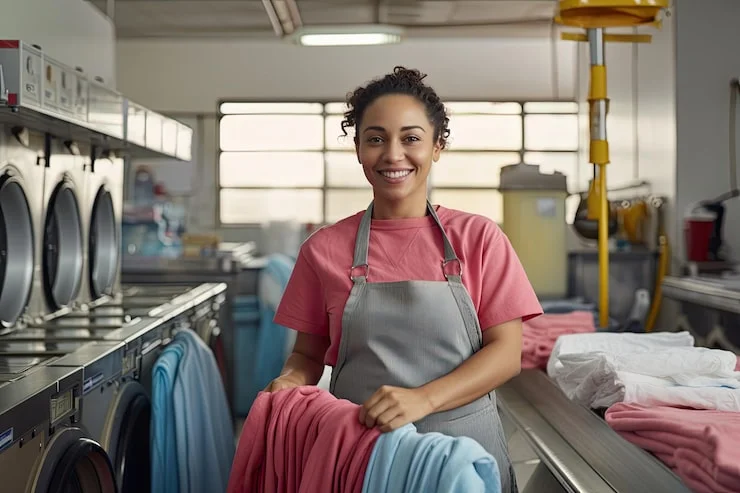 lavagem de roupas por cesto
